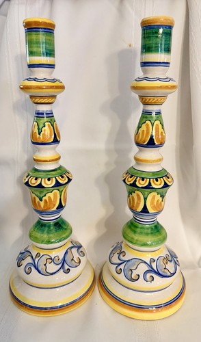 Deruta pair hand painted - deruta, hand-painted